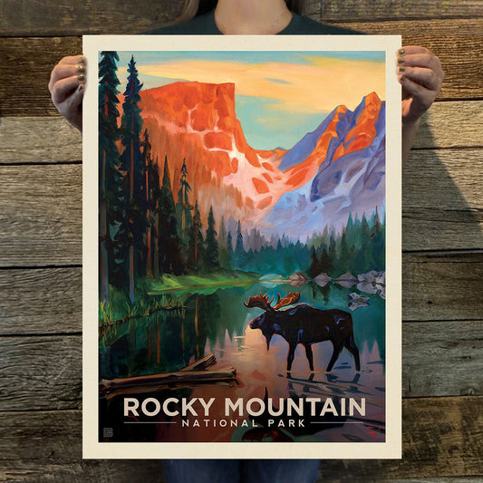 Rocky Mountains National Park: Moose in the Morning Art Print - Wander Together Outfitters