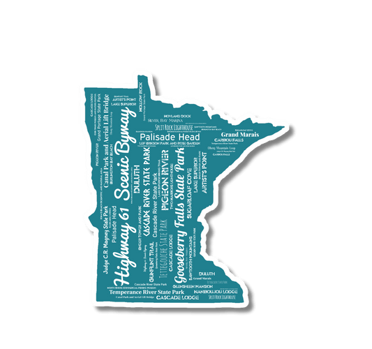 Route 61 Minnesota State 3” Sticker - Wander Together Outfitters