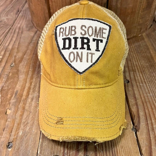 “Rub Some Dirt on It” Vintage Distressed Unisex Cap - Wander Together Outfitters