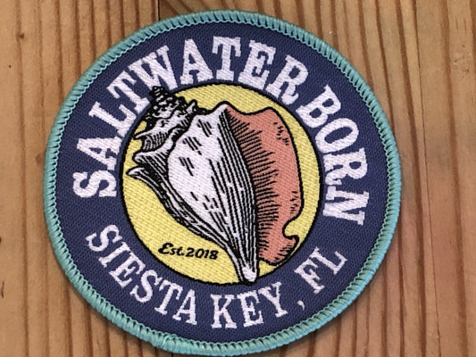Saltwater Born Siesta Key Embroidered Patch - Wander Together Outfitters