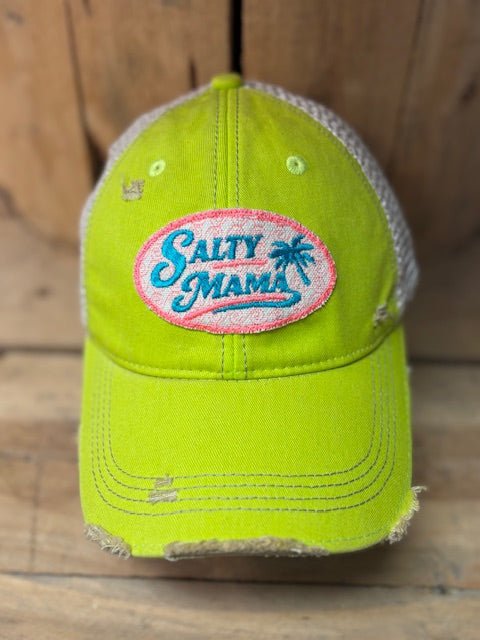 "Salty Mama" Fun Distressed Cap - Wander Together Outfitters