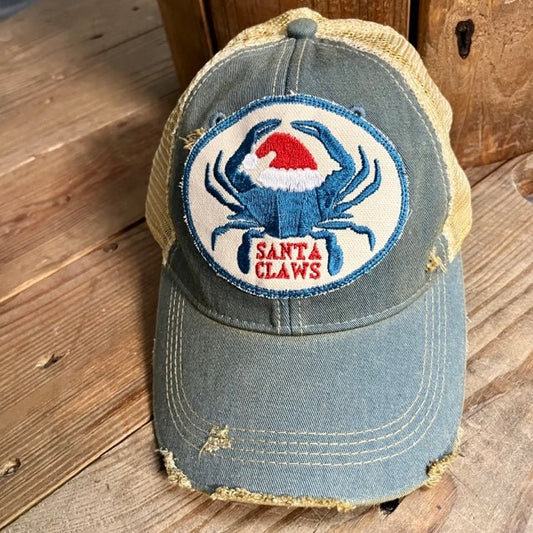 Santa Claws Unisex Distressed Cap - Wander Together Outfitters