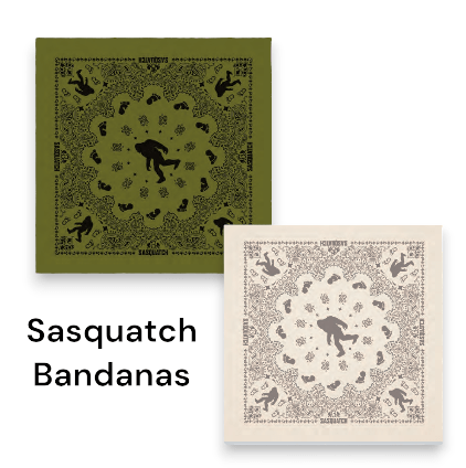 Sasquatch Bigfoot Oversize Bandanas (Various Colors) - Wander Together Outfitters