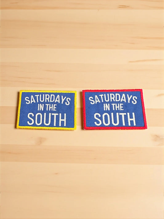 “Saturdays in the South” Embroidered Iron On Patch (Various Colors) - Wander Together Outfitters