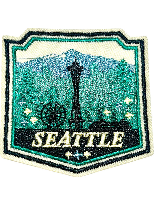 Seattle Cityscape Iron On Patch (2 Colors) - Wander Together Outfitters