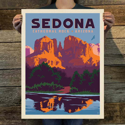Sedona: Cathedral Rock (American Travel) Art Print - Wander Together Outfitters