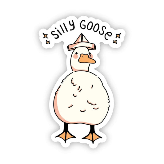 “Silly Goose” Vinyl Pun Sticker - Wander Together Outfitters