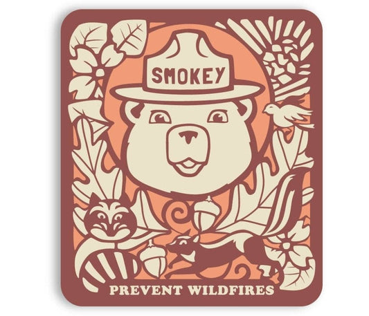 Smokey "Prevent Wildfires" Vinyl Sticker - Wander Together Outfitters