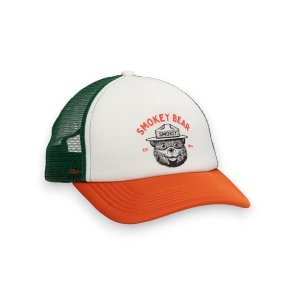 Smokey Bear Varsity Foam Trucker Hat: Cream