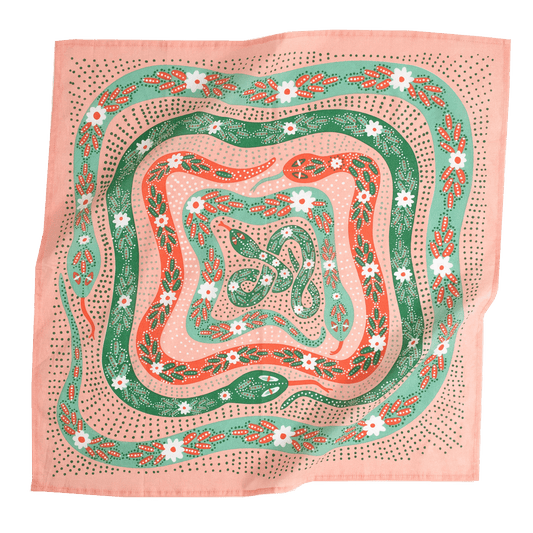 Snakes Pink Bandana - Wander Together Outfitters