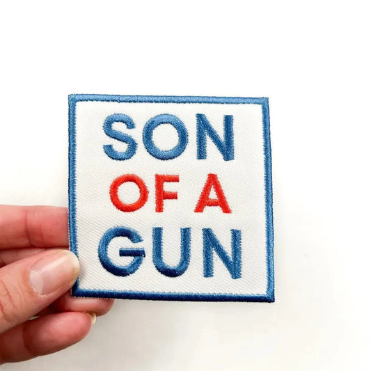 "Son Of A Gun" Embroidered Iron - On Patch Trucker Outlaw Rodeo - Wander Together Outfitters
