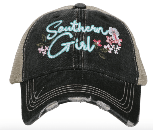 "Southern Girl" Distressed Cap - Wander Together Outfitters