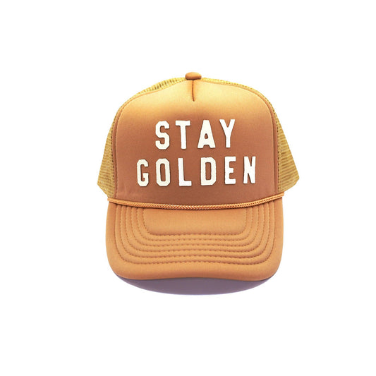 "Stay Golden" Foam Trucker Hat - Wander Together Outfitters