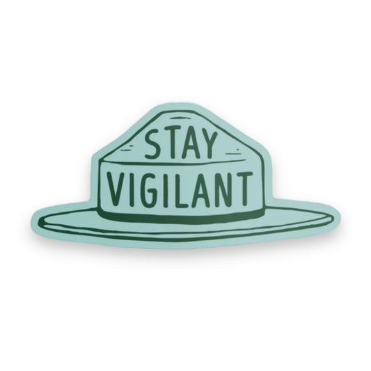 “Stay Vigilant” Smokey Bear Hat Sticker Decal (LAST ONE) - Wander Together Outfitters