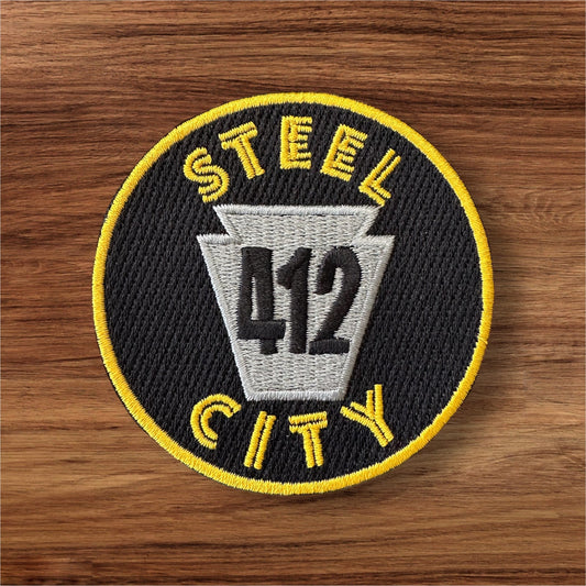 "Steel City 412" Iron On Patch - Wander Together Outfitters