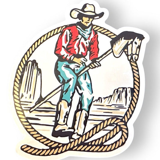 Stick Horse Cowboy Vinyl Sticker - Wander Together Outfitters