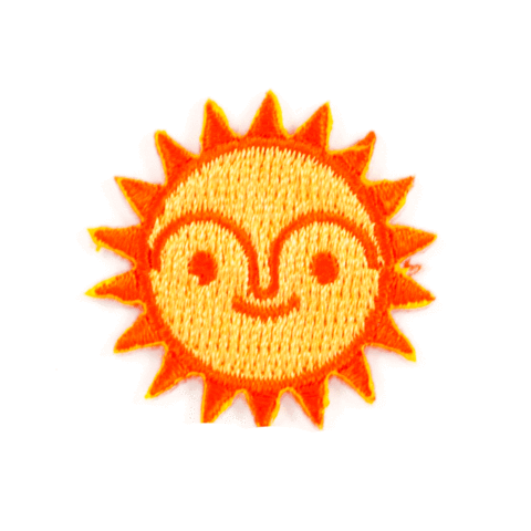 Sun Embroidered Sticker Patch - Wander Together Outfitters