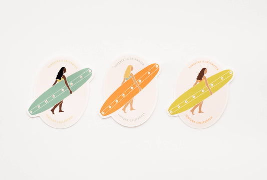Sunshine and Saltwater Vinyl Sticker - Ventura California - Wander Together Outfitters