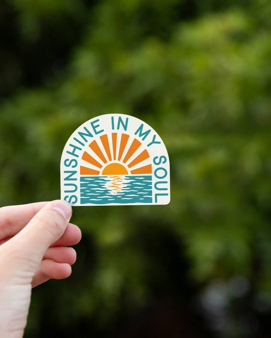 "Sunshine In My Soul" Waterproof Vinyl Sticker - Wander Together Outfitters