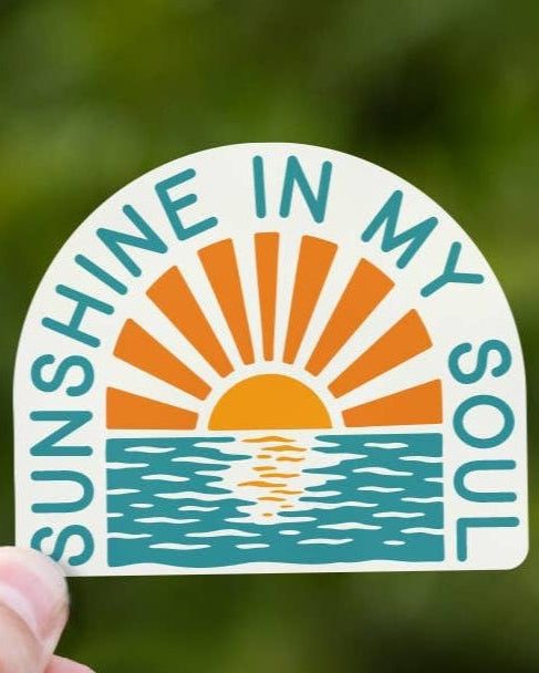 "Sunshine In My Soul" Waterproof Vinyl Sticker - Wander Together Outfitters
