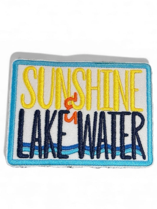 “Sunshine & Lake Water” Embroidered Iron On Patch - Wander Together Outfitters