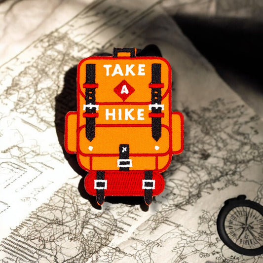 "Take A Hike" Embroidered Iron - On Backpack Patch - Wander Together Outfitters