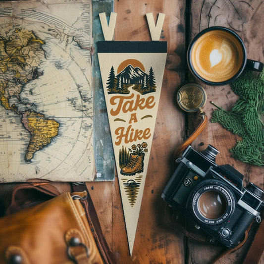 "Take A Hike" Felt Mini Pennant - Wander Together Outfitters