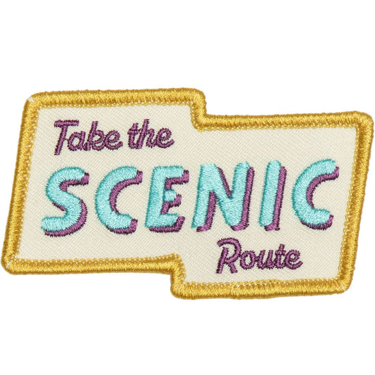 "Take the Scenic Route" Embroidered Patch - Wander Together Outfitters