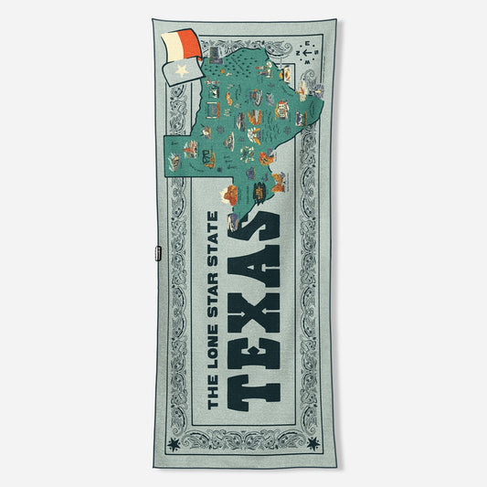 Texas Map Quick Dry Original Towel - Wander Together Outfitters