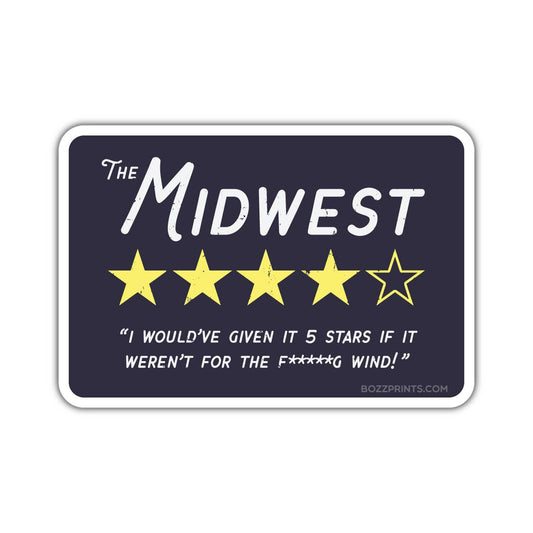 "The Midwest Review" Vinyl Sticker - Wander Together Outfitters