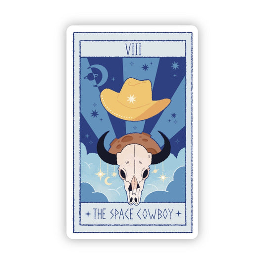 "The Space Cowboy" Tarot Card Sticker - Wander Together Outfitters