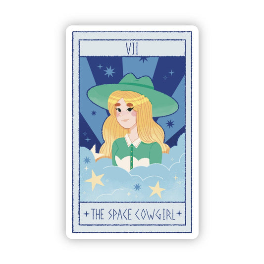 "The Space Cowgirl" Tarot Card Sticker (Wild West) - Wander Together Outfitters