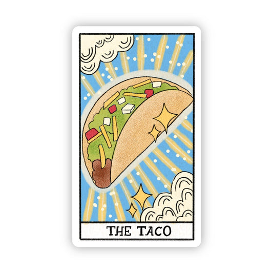 "The Taco" Tarot Card Sticker - Wander Together Outfitters