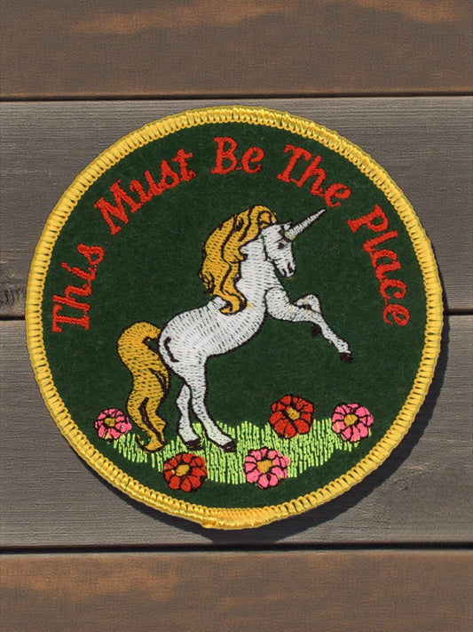 "This Must Be The Place" Unicorn Sew or Iron On Patch - Wander Together Outfitters