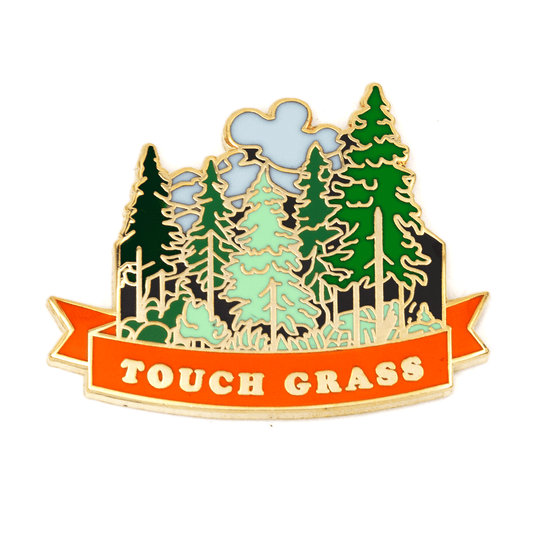 "Touch Grass" Enamel Pin - Wander Together Outfitters