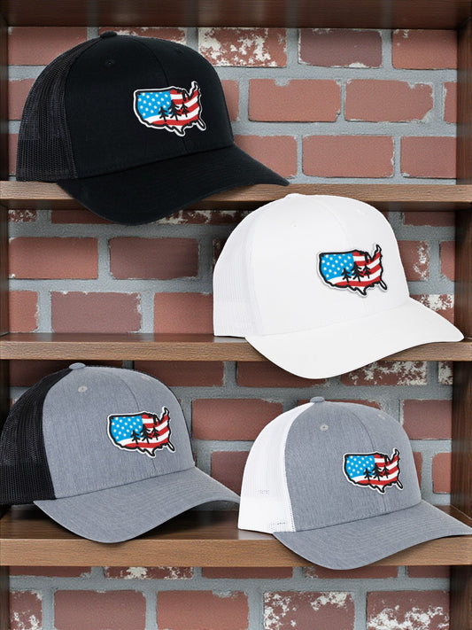 TriPine US Flag Trucker Hat - Wander Together Outfitters