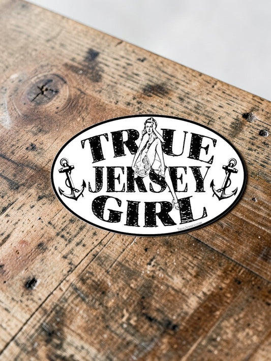 "True Jersey Girl" Anchors Sticker - Wander Together Outfitters