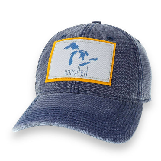 “Unsalted” Great Lakes Dashboard Hat in Navy - Wander Together Outfitters
