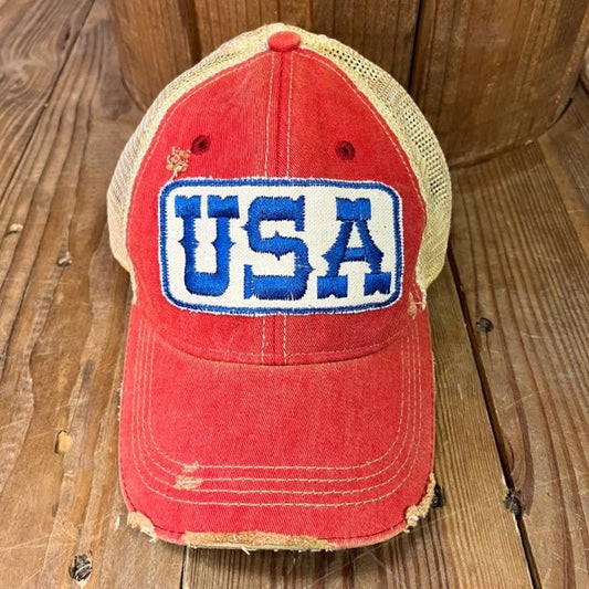 USA Embroidered Patch Hat (Various Colors) - Wander Together Outfitters