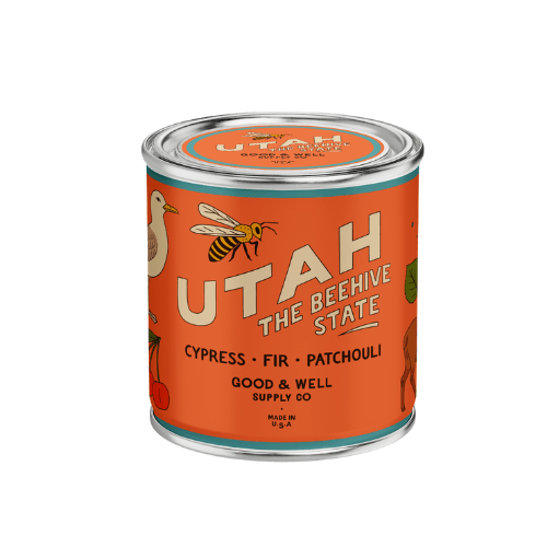 Utah State Candle (cypress, Fir, Patchouli) - Wander Together Outfitters