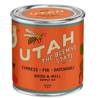 Utah State Candle (cypress, Fir, Patchouli) - Wander Together Outfitters