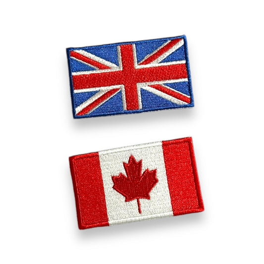 Various Country Flag Iron On Patches - Wander Together Outfitters