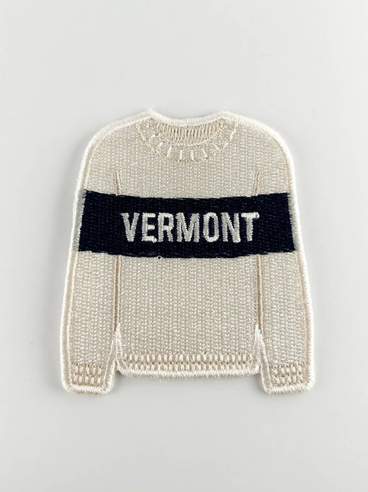 Vermont Sweater Embroidered Patch Ski Town Iron On Patch - Wander Together Outfitters