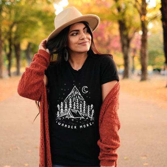 "Wander More" Mountain T-Shirt (CLEARANCE) - Wander Together Outfitters