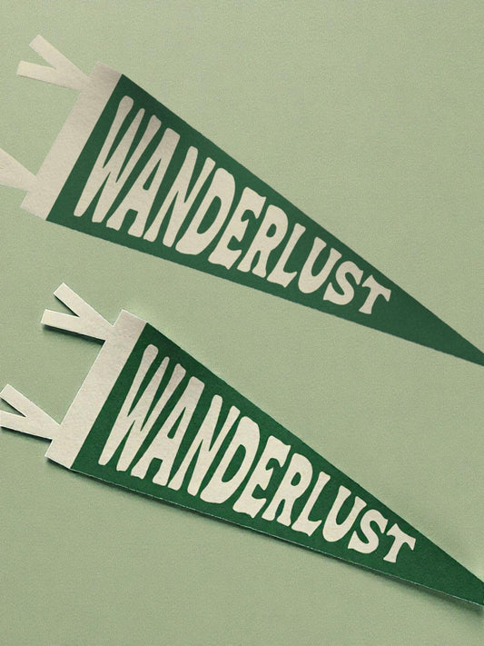 "Wanderlust" Felt Camp Mini Pennant - Wander Together Outfitters