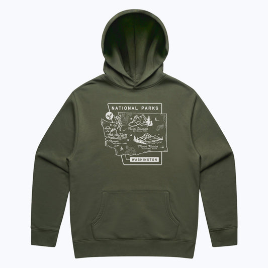 Washington National Parks Relaxed Hoodie - Cypress - Wander Together Outfitters