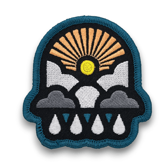 Wayward Walk Embroidered Rainy Day Iron On Patch - Wander Together Outfitters
