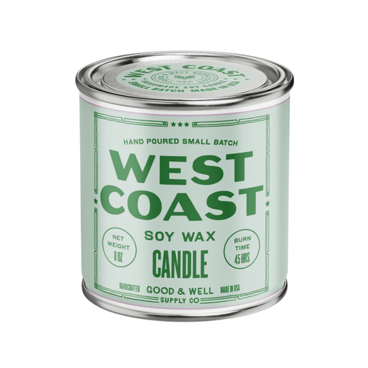 West Coast Happy Place Candle (Juniper, Fir, Balsam, Pear, Incense) - Wander Together Outfitters