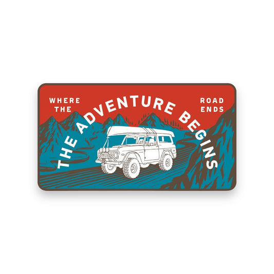 “Where The Road Ends” Sticker - Wander Together Outfitters