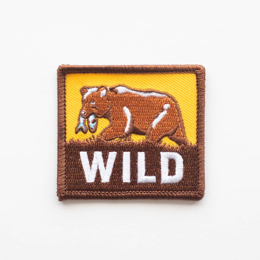 “Wild” Bear Embroidered Iron on Patch - Wander Together Outfitters